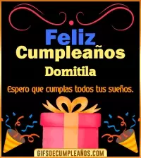 GIF Mensaje de cumpleaños Domitila